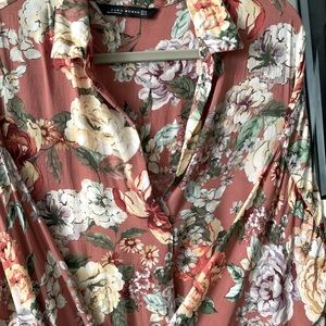 Zara Floral Blouse in Rust